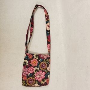 VERA BRADLEY Crossbody Adjustable Strap Quilted Purse Floral HandBag Purse Pink
